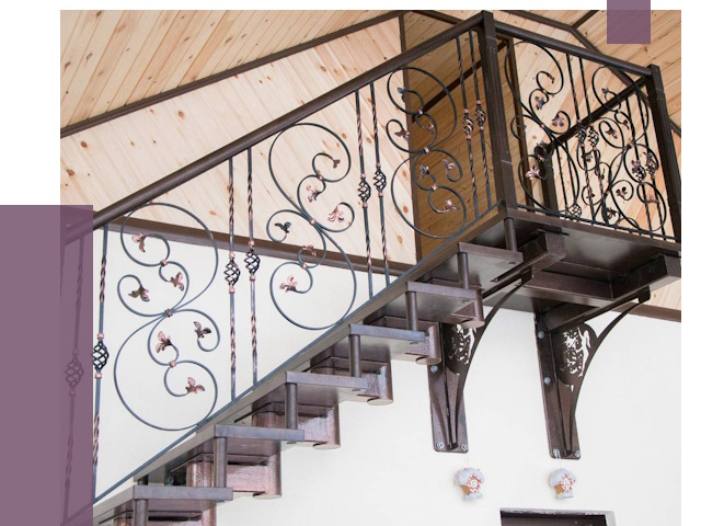 Кованые лестницы в Щекине от 80278 руб. под ключ