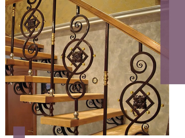 Изготовление кованых лестниц под ключ в Щекине