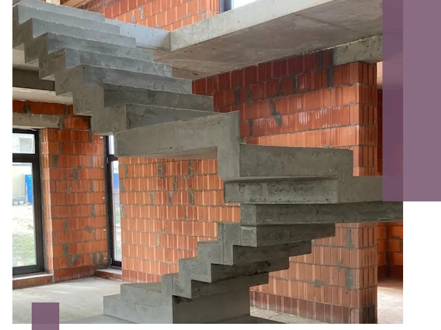 Изготовление бетонных лестниц под ключ в Щекине