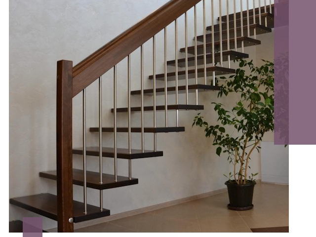 Лестницы на больцах под ключ в Щекине – изготовление и монтаж