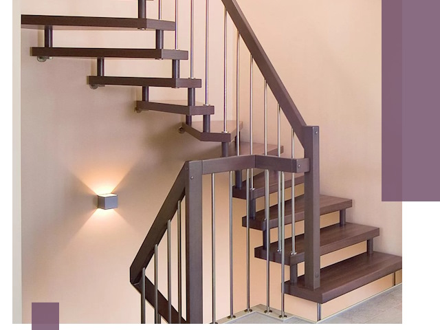 Изготовление лестниц на больцах в Щекине под ключ