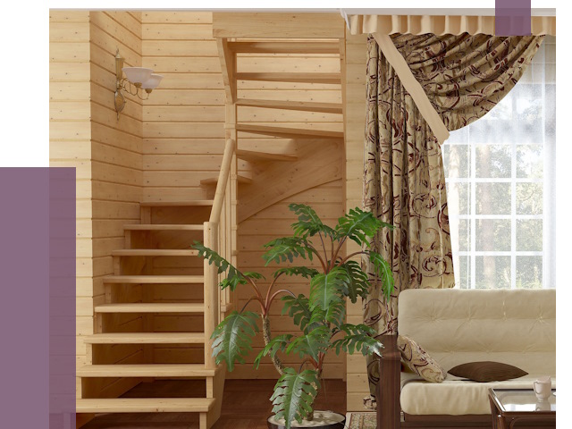 Лестницы для дачи в Щекине от 76418 руб.  | ПРОЛЁТ-Екн