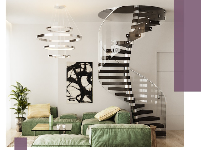 Лестницы для двухуровневой квартиры в Щекине — изготовление и монтаж