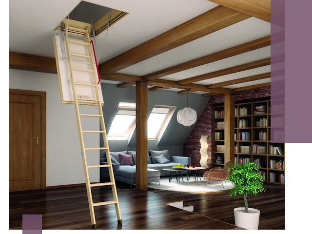 Чердачные лестницы под ключ в Щекине: изготовление и монтаж