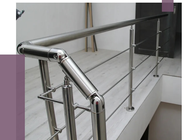 Перила из нержавеющей стали в Щекине от 9057 руб. под ключ | ПРОЛЁТ-Екн