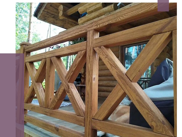 Деревянные перила под ключ в Щекине от 7719 руб. 