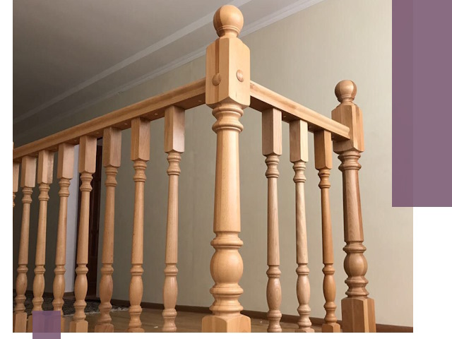 Деревянные перила на заказ в Щекине: монтаж и изготовление