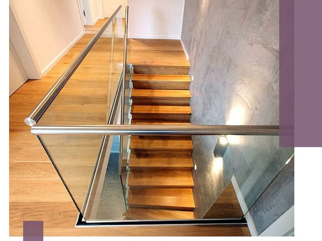 Перила для лестницы в доме — изготовление и монтаж в Щекине