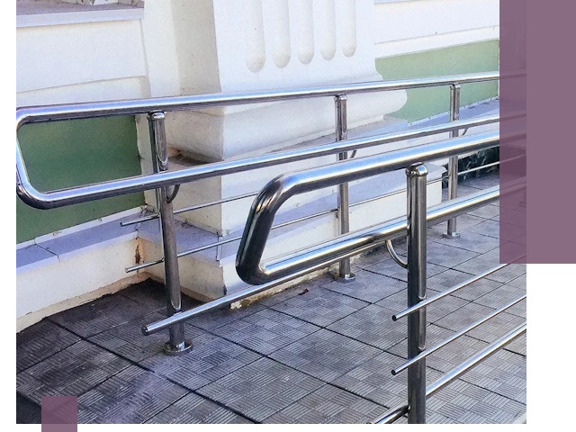 Ограждения пандусов из металла и нержавейки в Щекине