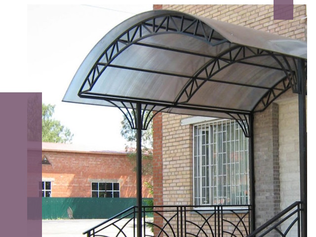 Металлические навесы и козырьки в Щекине от 12865 руб.