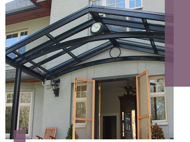 Изготовление и монтаж навесов и козырьков в Щекине