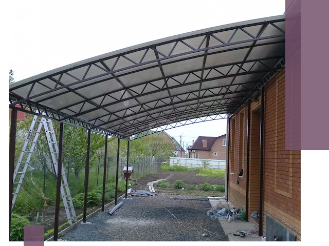 Профессиональный монтаж навесов под ключ в Щекине