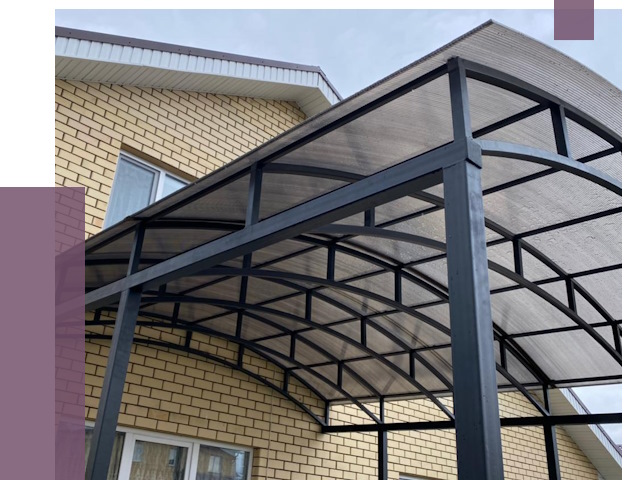 Монтаж козырьков в Щекине от 11579 руб. | ПРОЛЁТ-Екн