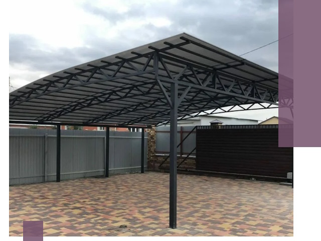 Недорогие навесы под ключ в Щекине — изготовление и монтаж