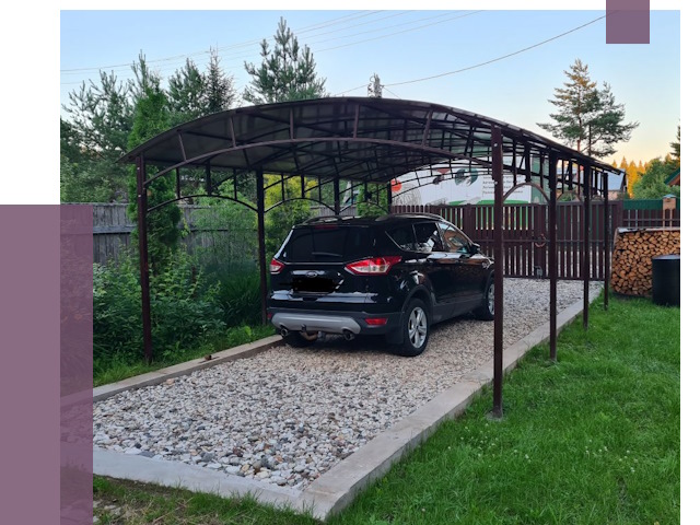 Навесы для автомобиля в Щекине от 13225 руб.  | ПРОЛЁТ-Екн