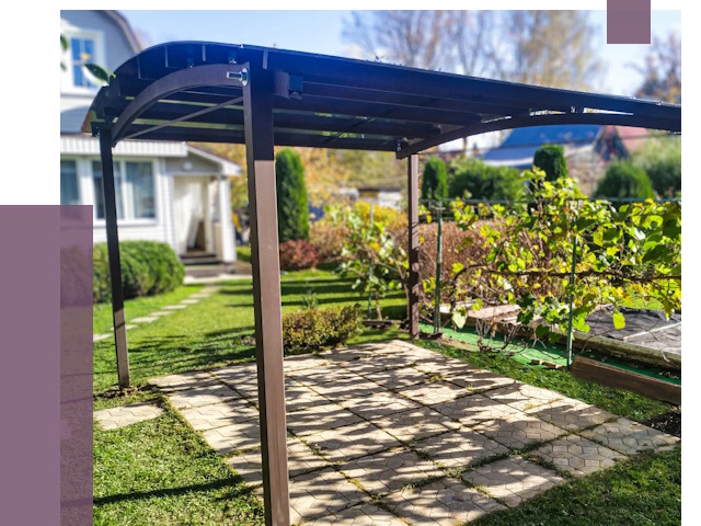 Навесы для дачи в Щекине от 12814 руб. под ключ — ПРОЛЁТ-Екн