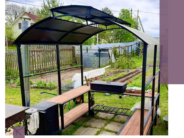 Навесы для барбекю в Щекине: изготовление, монтаж и демонтаж