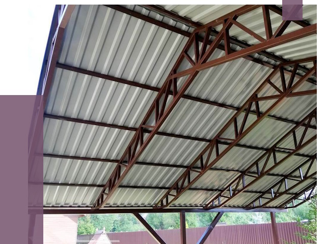 Навесы из профнастила в Щекине от 7410 руб. | ПРОЛЁТ-Екн