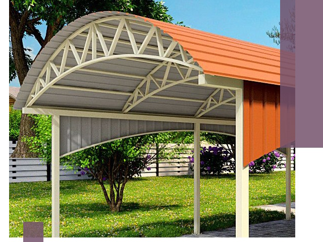 Навесы из профнастила под ключ в Щекине — установка и монтаж