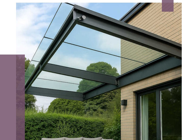 Стеклянные навесы и козырьки в Щекине от 12350 руб.