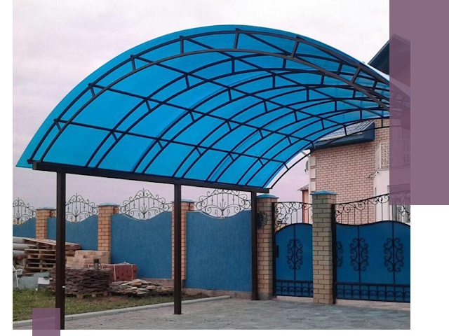 Арочные навесы под ключ в Щекине — изготовление и монтаж