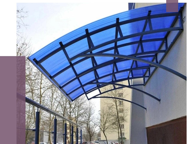 Козырьки из поликарбоната в Щекине от 4323 руб. под ключ | ПРОЛЁТ-Екн