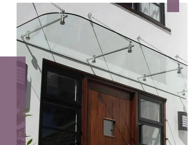 Стеклянные козырьки в Щекине от 19040 руб. | ПРОЛЁТ-Екн