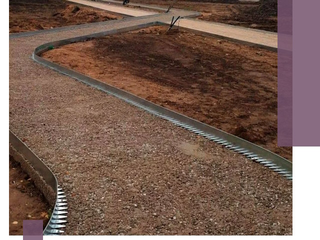 Металлические бордюры под ключ в Щекине — изготовление и монтаж