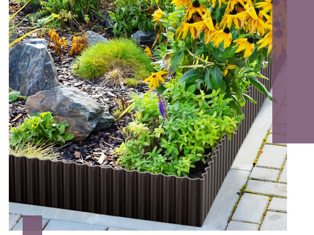 Металлические бордюры для клумб в Щекине — производство и монтаж