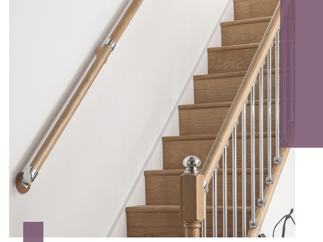 Пристенные поручни из стали и нержавейки под монтаж в Щекине